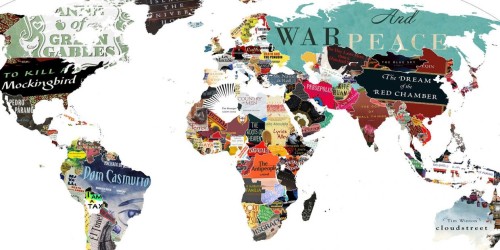 Ένας υπέροχος λογοτεχνικός χάρτης του κόσμου