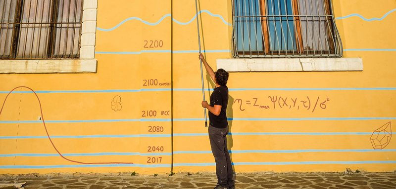 «Το Κλίμα», ένα γκράφιτι με επιστημονικά στοιχεία στην όψη της Βενετίας