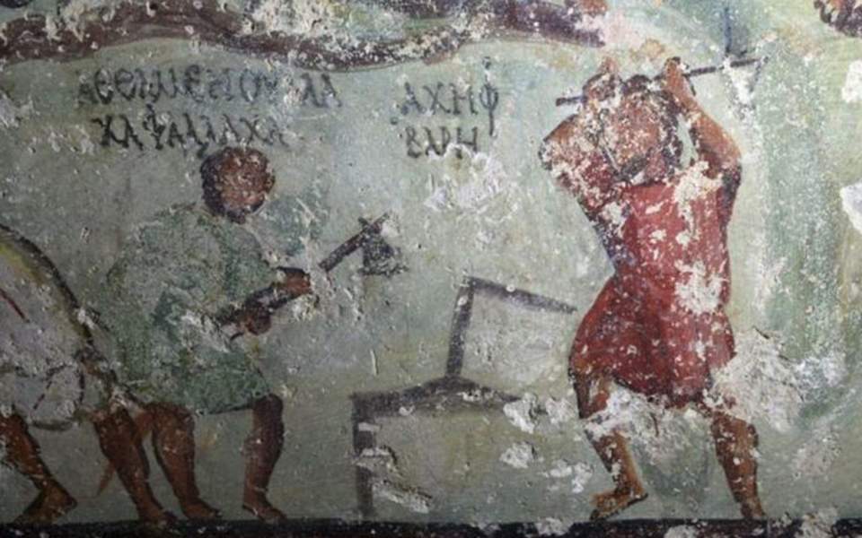 Αρχαίο κόμικ ήρθε στο φως σε τάφο της Ιορδανίας