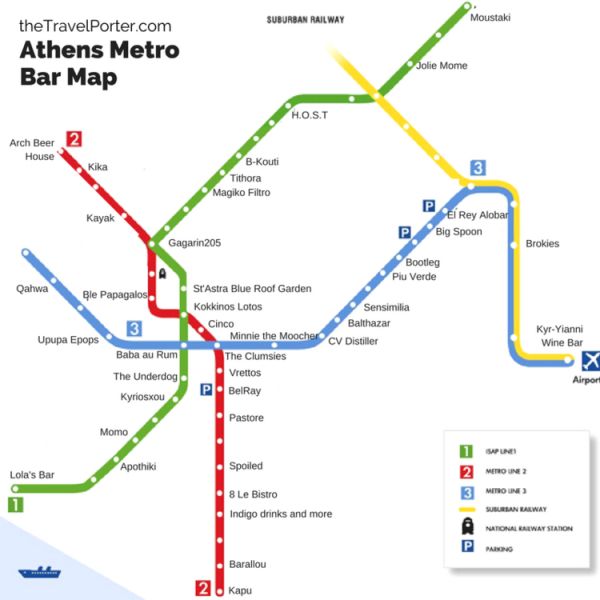 Πως θα ήταν ο χάρτης του αθηναϊκού μετρό αν αντί για στάσεις είχε μπαρ;