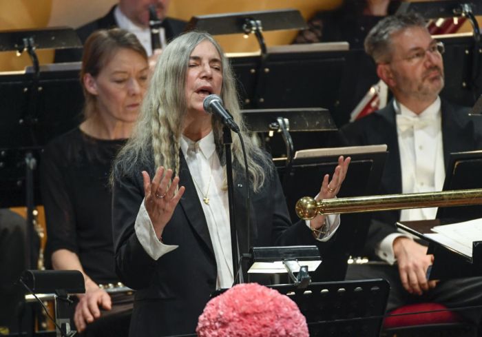 A transcendent Patti Smith accepts Bob Dylan’s Nobel prize