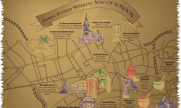 This magical map shows you all the Harry Potter locations in London