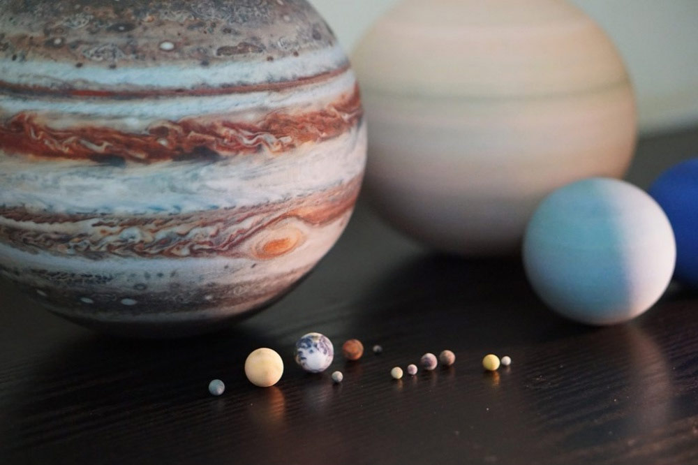 3D-Printed Solar Systems, Moons and Planets for Your Desktop