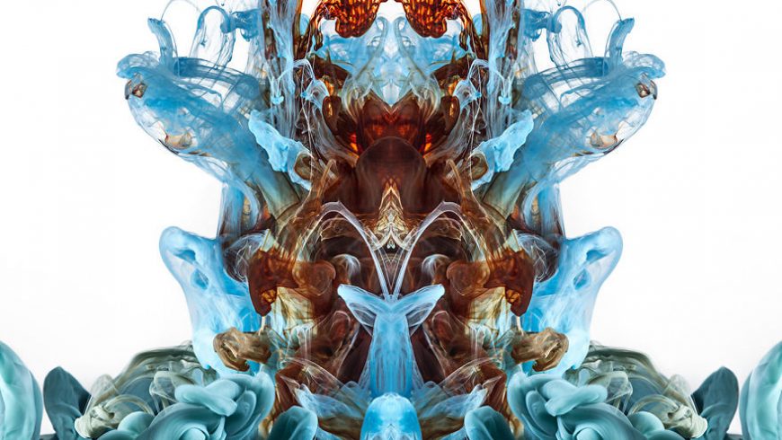 Inks, dyes and paints in water creates surreal images