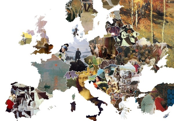 Ο πιο όμορφος χάρτης της Ευρώπης με τα 44 πιο εμβληματικά έργα τέχνης κάθε χώρας