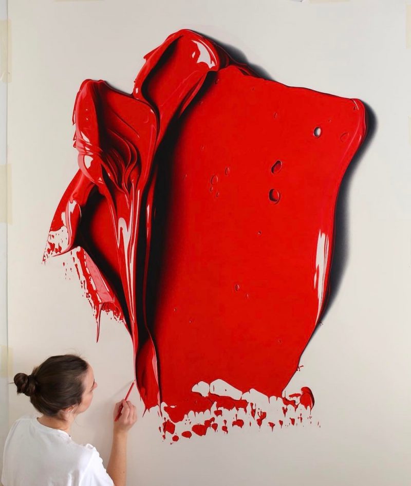 Giant Dabs of Thick Oil Paint Captured as Hyperrealist Colored Pencil Drawings