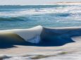 Nearly Frozen ‘Slurpee’ Waves Surge off the Coast of Nantucket