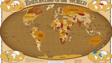 This world map shows you the name of every country in its own official language