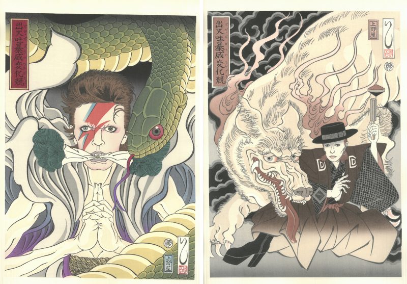 A project to immortalize David Bowie in traditional woodblock prints