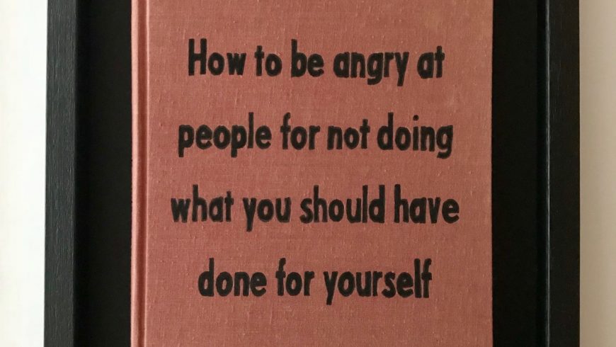 New Fictional Self-Help Titles Present Existential Messages on Faded Book Covers
