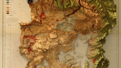 Contemporary cartographic explorations fuse with historic maps in digital works by Scott Reinhard