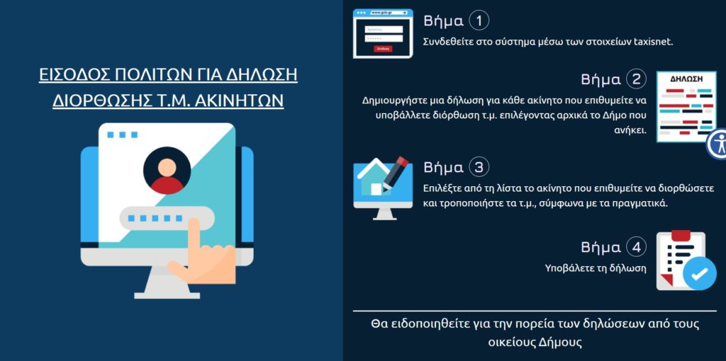 Δήμος Λευκάδας: Σε λειτουργία η ηλεκτρονική πλατφόρμα της ΚΕΔΕ για τη δήλωση και διόρθωση τετραγωνικών μέτρων ακινήτων