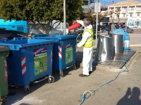 Δήμος Λευκάδας: Γενική απολύμανση εξοπλισμού καθαριότητας