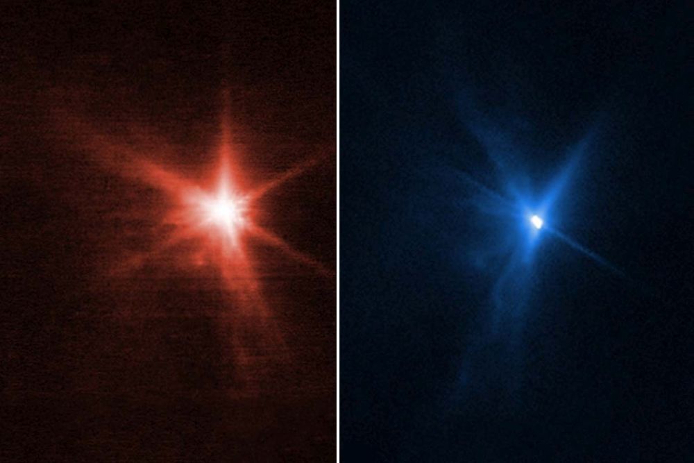 Τα τηλεσκόπια Webb και Hubble φωτογράφισαν ταυτόχρονα τον «βομβαρδισμό» του αστεροειδούς Δίμορφου από το σκάφος DART